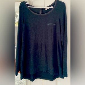 REITMANS Black and Green Long  Sleeve Tunic Sweater M